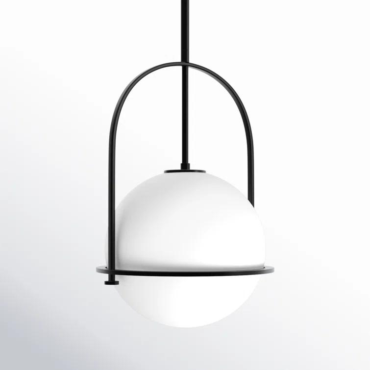 Arie Single Light Glass Dimmable Pendant