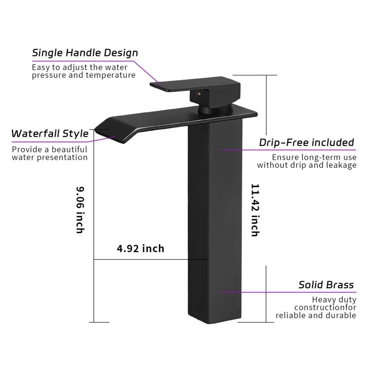 Vessel Sink Faucet Single-handle Bathroom Faucet with Drain Assembly