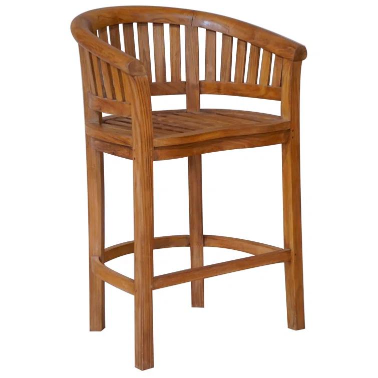 Chic Teak Amily 4 - Person Teak Wood Patio Dining Set with Rectangular Table