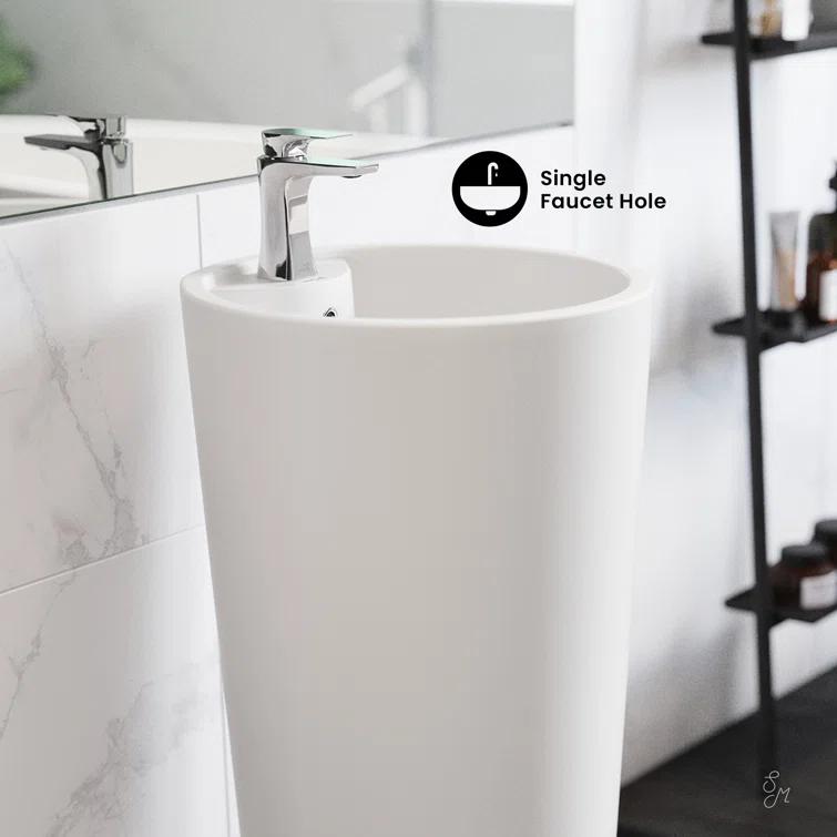Monaco Circular Basin Pedestal Sink