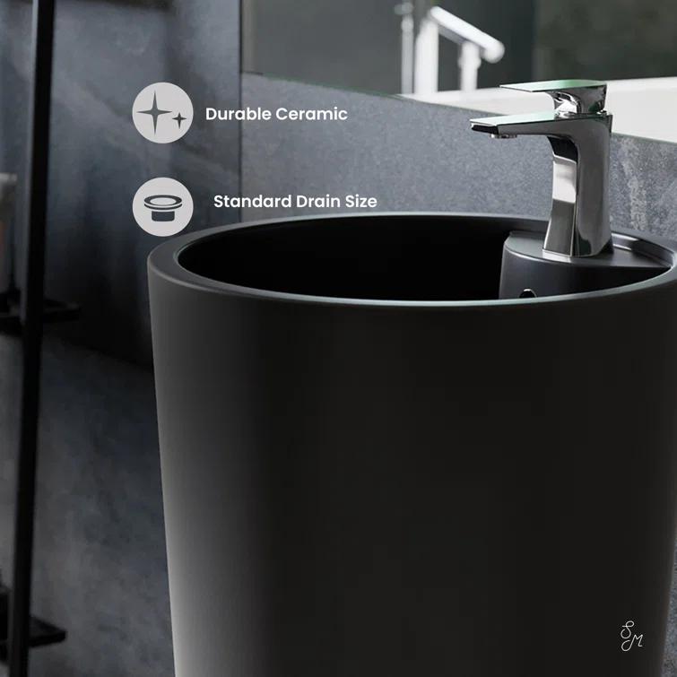 Monaco Circular Basin Pedestal Sink