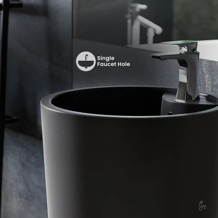 Monaco Circular Basin Pedestal Sink