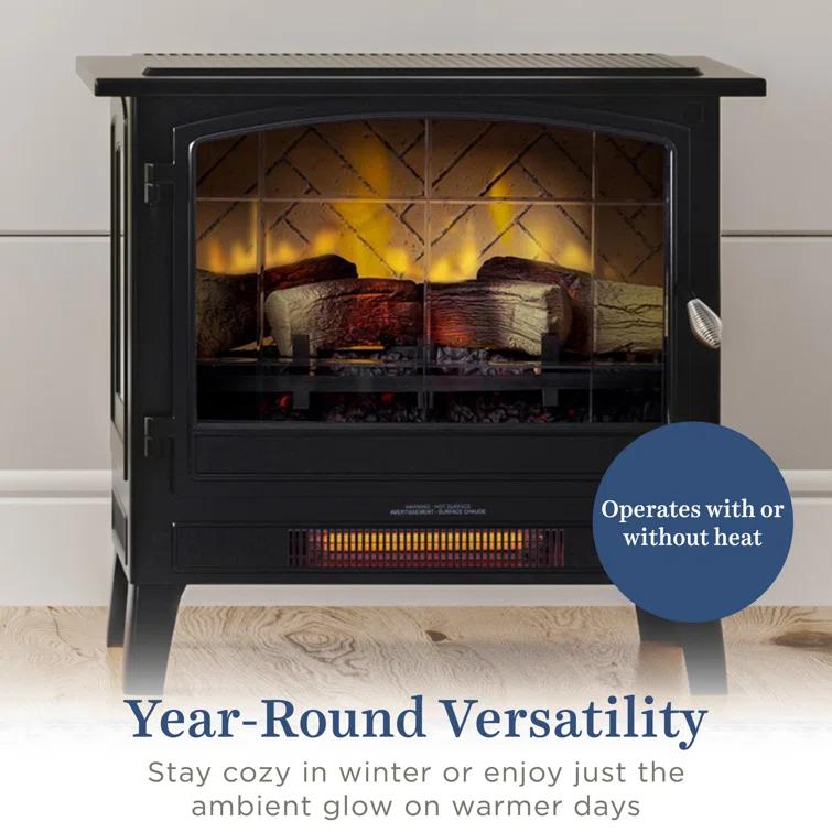 Country Living Smart Infrared Electric Fireplace Stove Heater, Alexa and Google Home Compatible