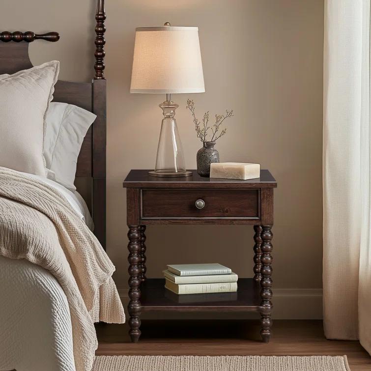 Beckett One Drawer Solid Wood Nightstand