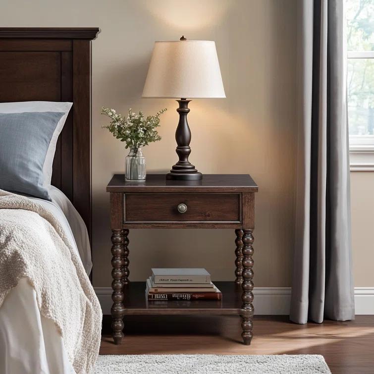Beckett One Drawer Solid Wood Nightstand