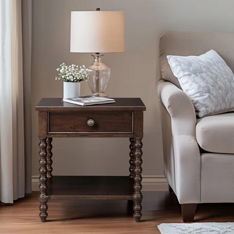 Beckett One Drawer Solid Wood Nightstand