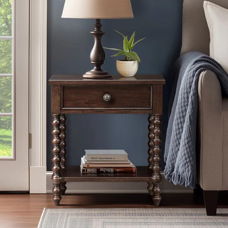 Beckett One Drawer Solid Wood Nightstand