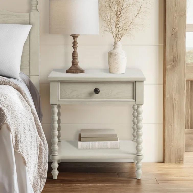 Beckett One Drawer Solid Wood Nightstand