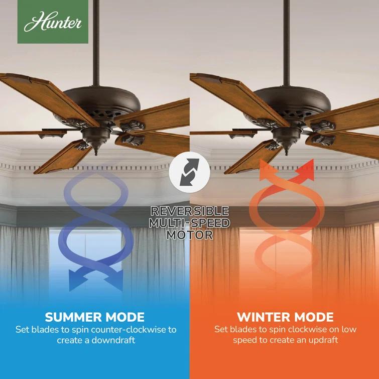 Casablanca Fan 60" Fellini 5 - Blade Standard Ceiling Fan with Wall Control