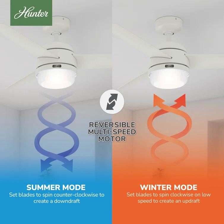48" Midtown 3 - Blade Standard Ceiling Fan with Remote Control and Light Kit Included