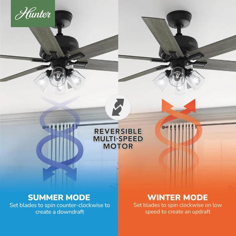 Hunter 52 Inch Fonthill ENERGY STAR® Hunterexpress Ceiling Fan With Lights And Remote