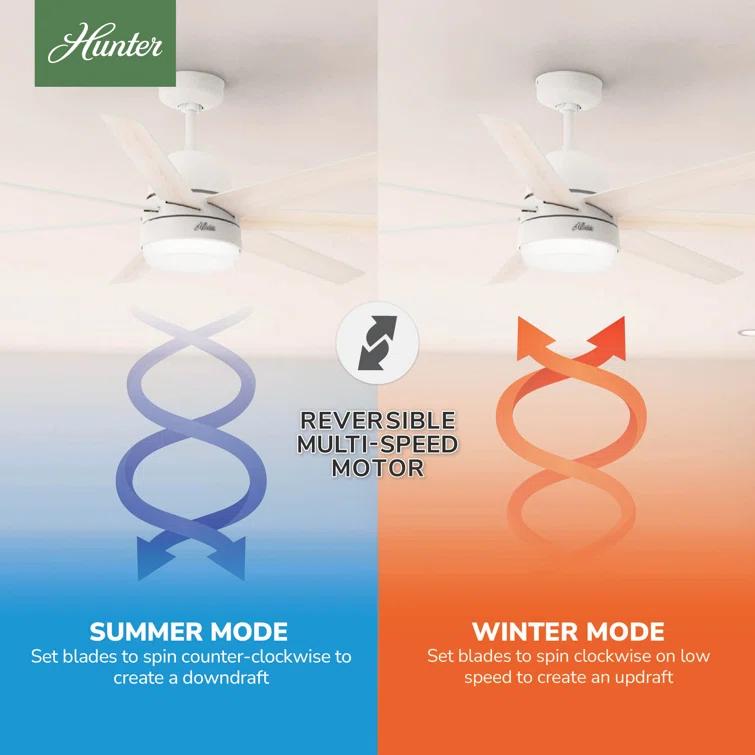 60" Phenomenon 7 - Blade Smart Standard Ceiling Fan with Wall Control and Light Kit Included
