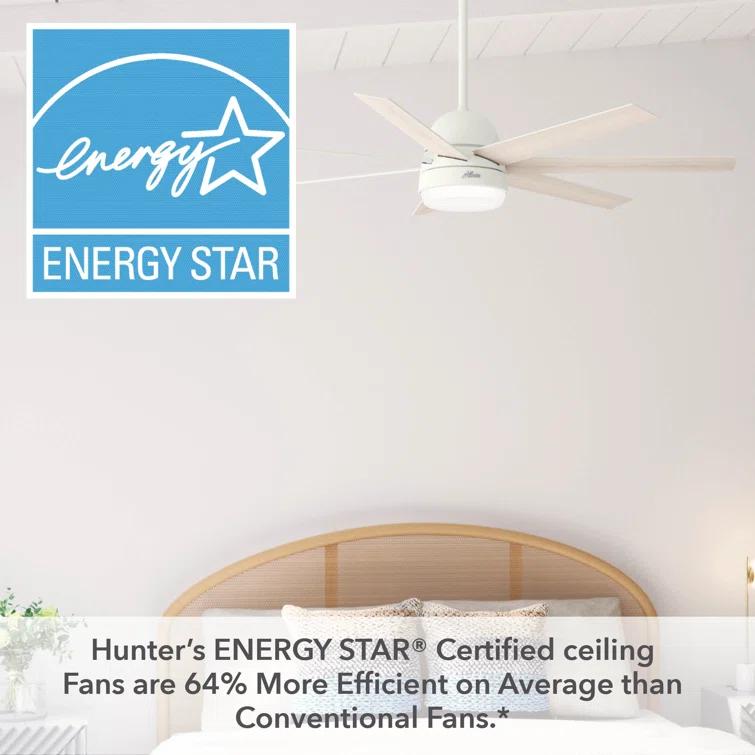 60" Phenomenon 7 - Blade Smart Standard Ceiling Fan with Wall Control and Light Kit Included
