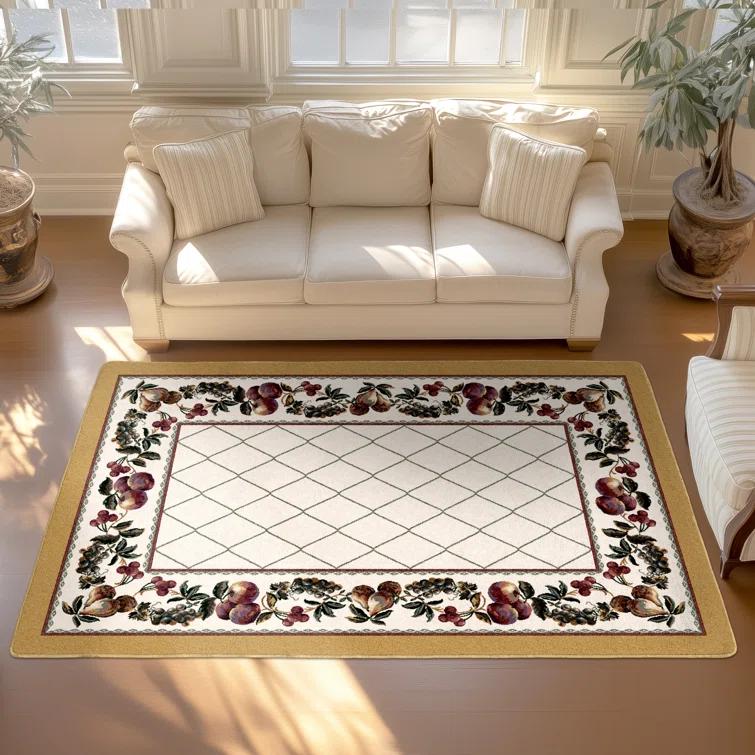 Fruit Medley Opal Topaz Lattice Area Rug