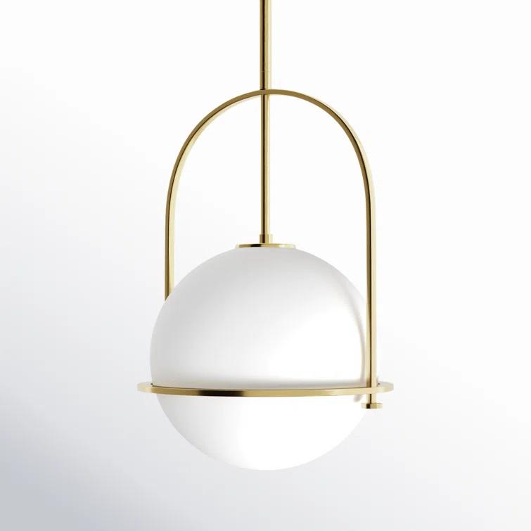 Arie Single Light Glass Dimmable Pendant