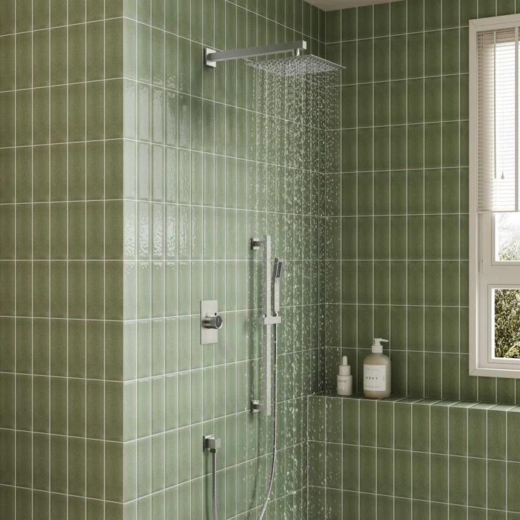 RainfallCascade 10" Pressure Balanced Slide BarShower System with Rough-In Valve