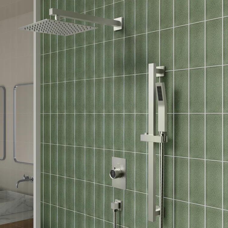 RainfallCascade 10" Pressure Balanced Slide BarShower System with Rough-In Valve