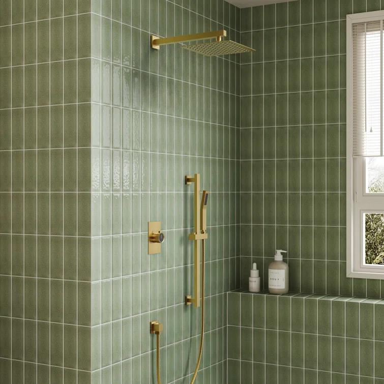 RainfallCascade 10" Pressure Balanced Slide BarShower System with Rough-In Valve