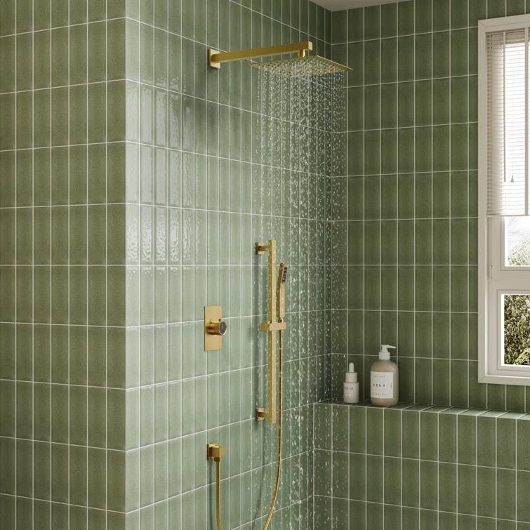 RainfallCascade 10" Pressure Balanced Slide BarShower System with Rough-In Valve