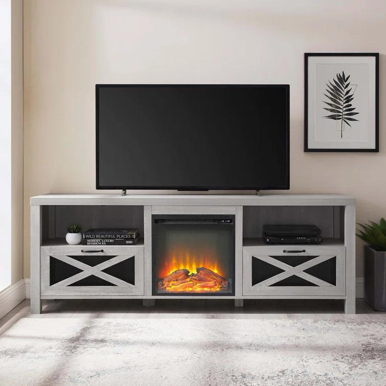 Tansey 70" Media Console with Electric Fireplace