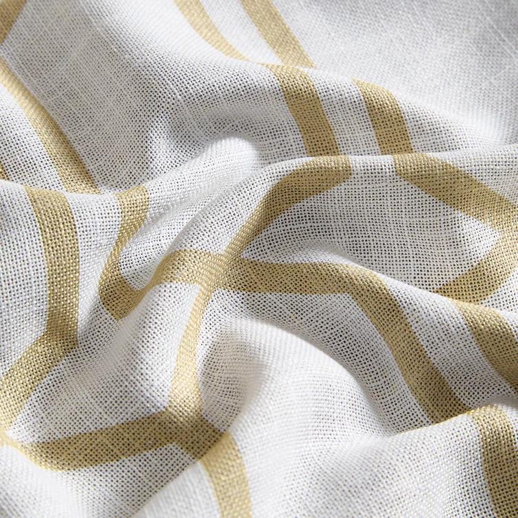 Albesa Geometric Room Darkening Thermal Grommet Single Curtain Panel