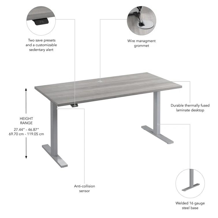 Move 60 Series Adjustable Metal Base Standing Desk