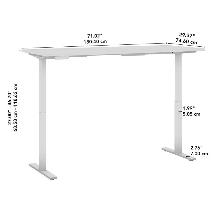 Move 60 Series Adjustable Metal Base Standing Desk