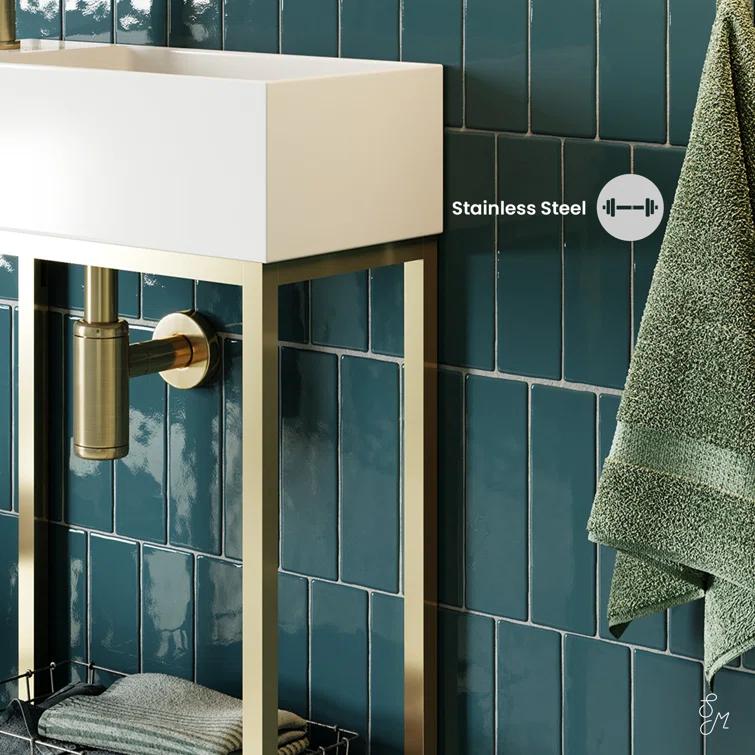 Pierre 19.5 Single, Freestanding, Open Shelf, Frame Bathroom Vanity