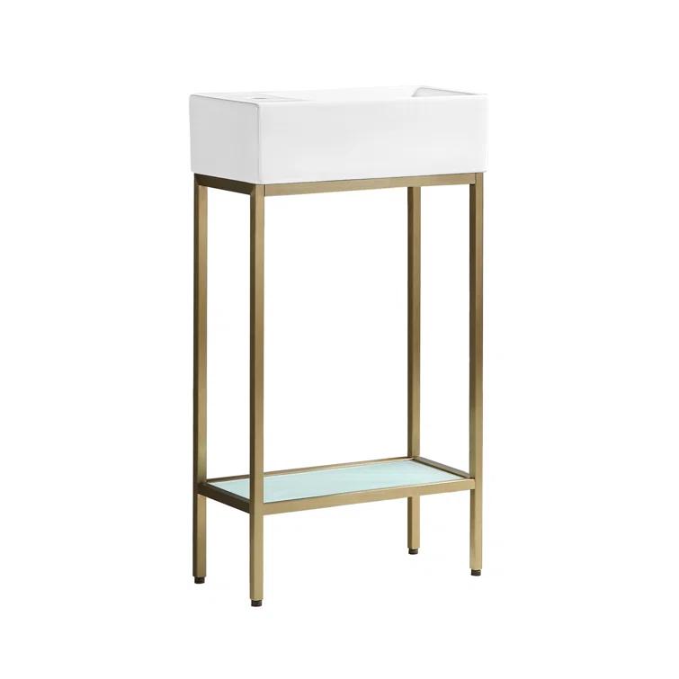 Pierre 19.5 Single, Freestanding, Open Shelf, Frame Bathroom Vanity