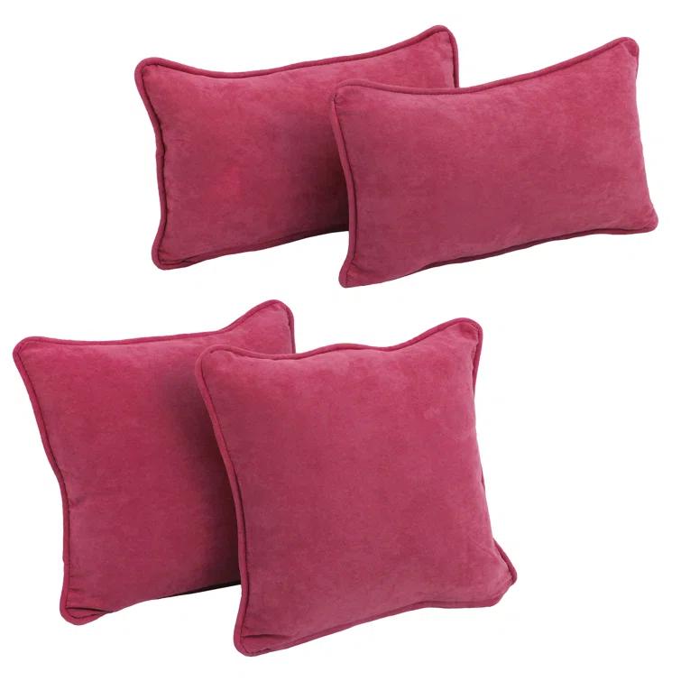 Blazing Needles Microsuede Reversible Throw Pillow
