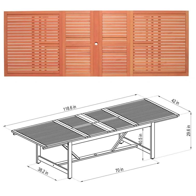 Anautica 79'' Rectangular 8 - Person Outdoor Dining Set