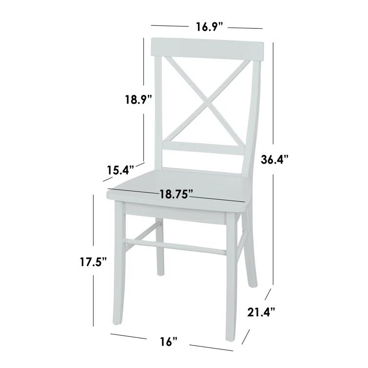 Gracie Oaks Solid Wood Upholstered Dining Chair(Set of 2)