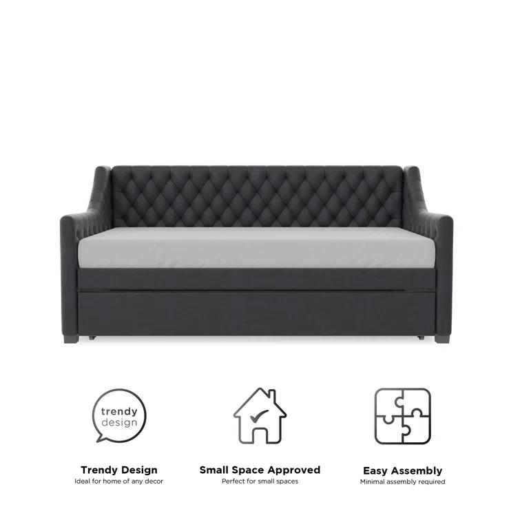 Monarch Hill Ambrosia Upholstered Daybed with Trundle