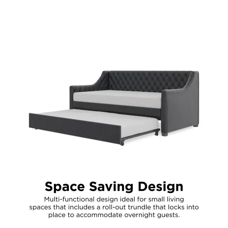 Monarch Hill Ambrosia Upholstered Daybed with Trundle