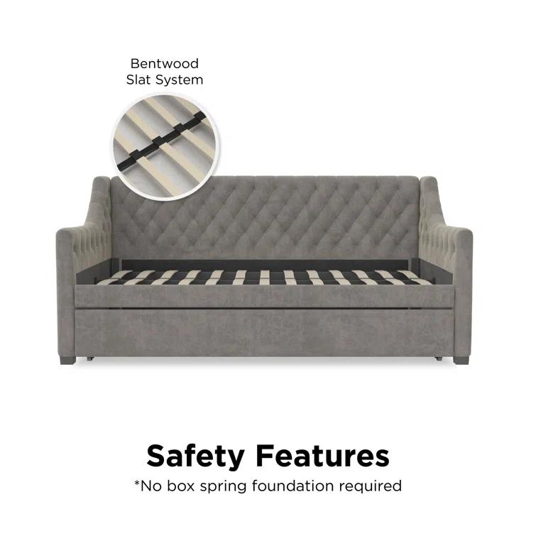 Monarch Hill Ambrosia Upholstered Daybed with Trundle