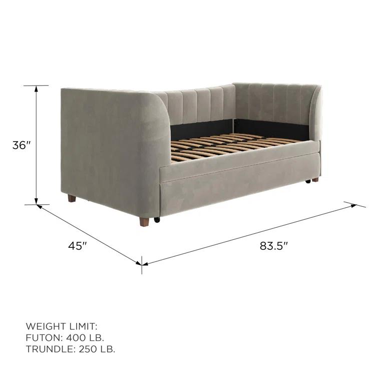 Valentina Twin Upholstered Daybed with Trundle