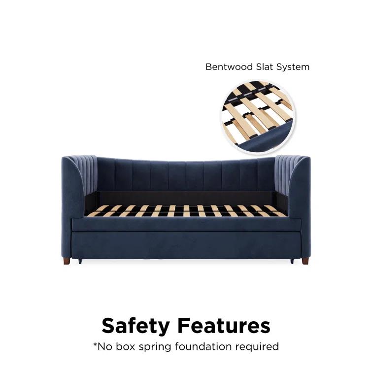 Valentina Twin Upholstered Daybed with Trundle