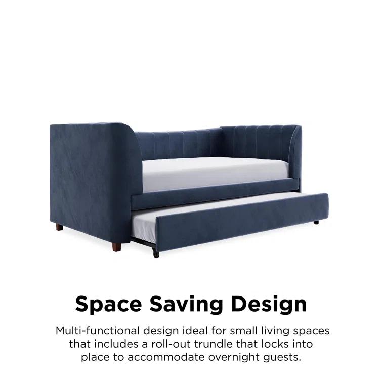 Valentina Twin Upholstered Daybed with Trundle