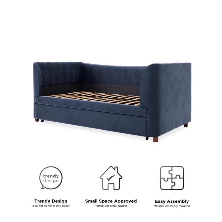 Valentina Twin Upholstered Daybed with Trundle