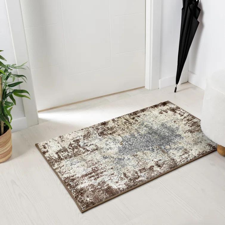 Luxe Weavers Rug 7680 Abstract Persian-Rugs Stain Resistant, Machine-Made, Brown