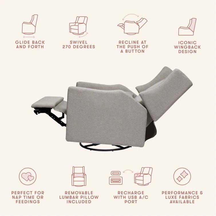 Kiwi Electronic Swivel Reclining Glider