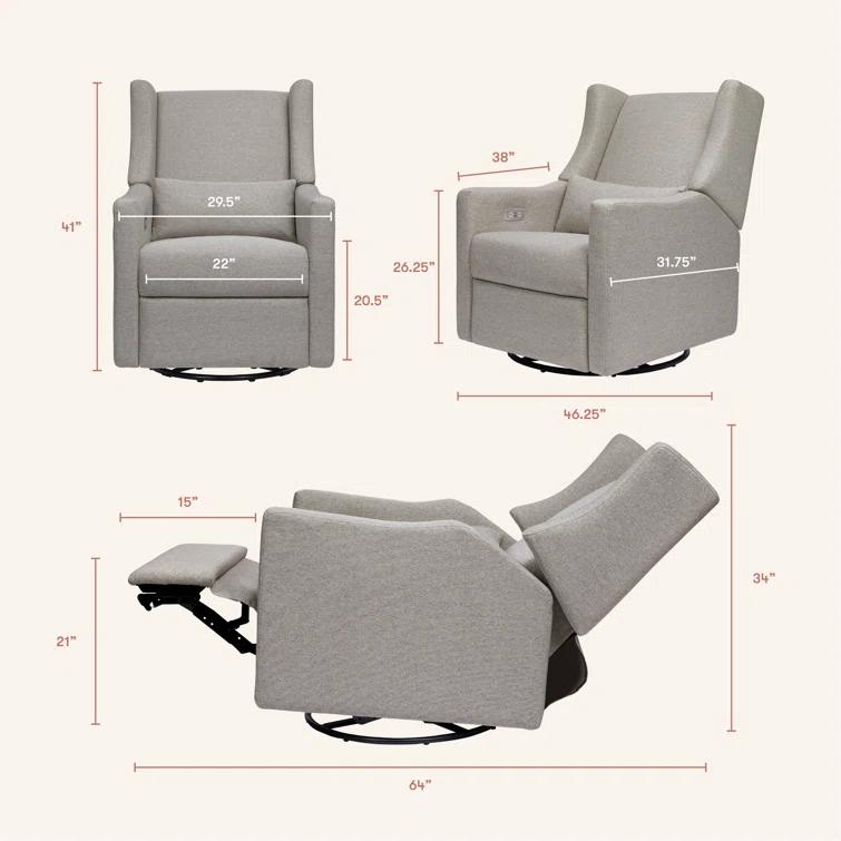 Kiwi Electronic Swivel Reclining Glider