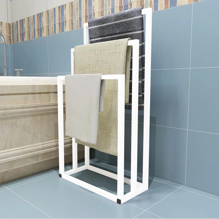 Metal Freestanding Towel Rack 3 Tiers Hand Towel Holder Organizer For Bathroom Accessories