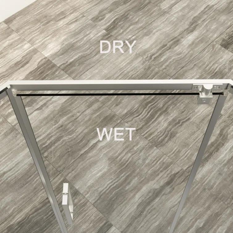Shower Door 34-1/8" X 72" Semi-Frameless Neo-Angle Hinged Shower Enclosure