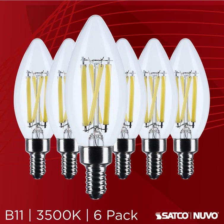 75 Watt Equivalent B11 E12/Candelabra Dimmable 3500K LED Bulb