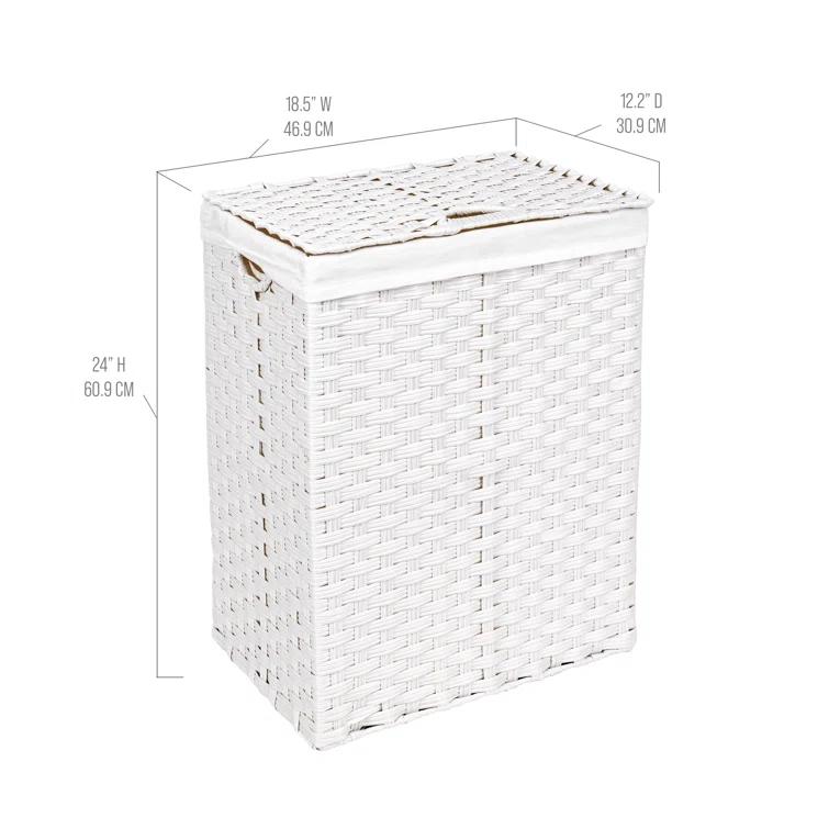 Handwoven Rectangle Laundry Hamper