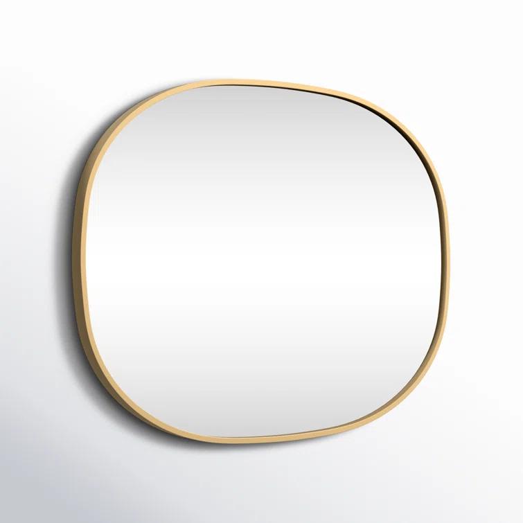 Sabine Metal Curved Oval Wall Mirror
