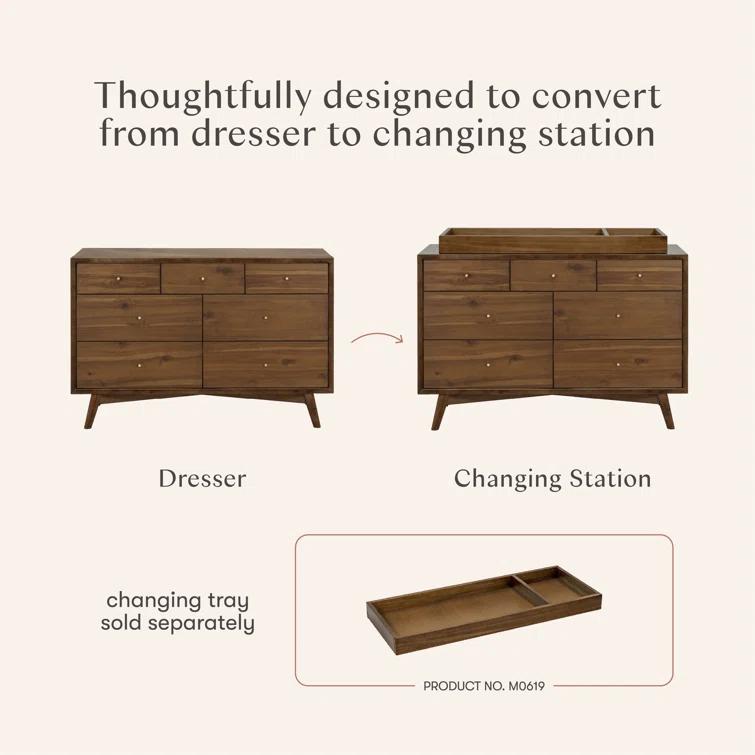 Palma 7 Drawer 53" W Double Dresser