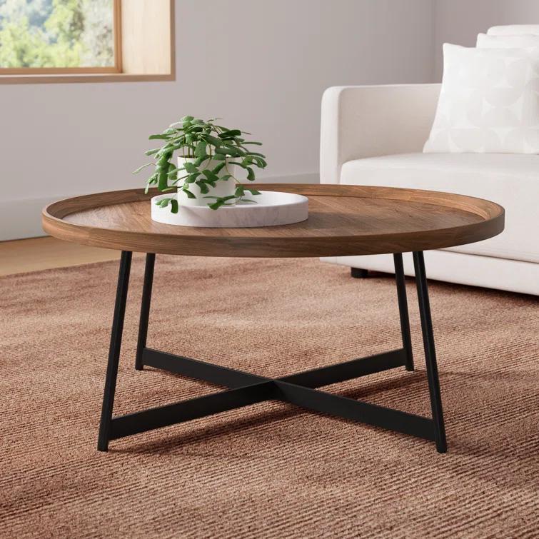 Gweneth Round Coffee Table - Walnut