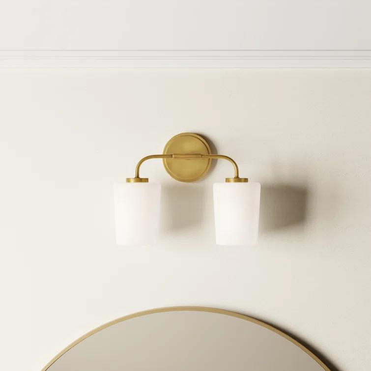 Fitz 2 Light Frosted Dimmable Vanity Light